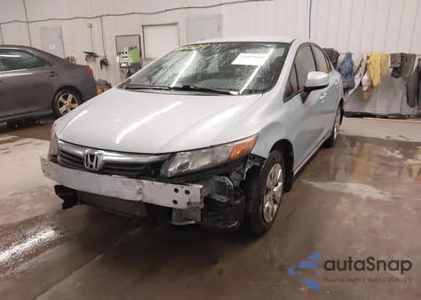2012 Honda Civic Lx from USA, damaged, VIN 19XFB2F50CE060519